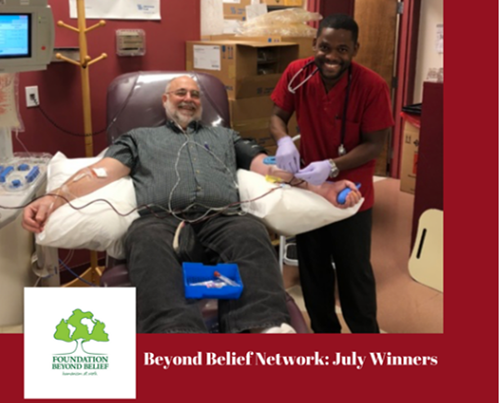 Blood donor at the Red Cross