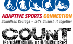 Adaptive Sports Connection and COUNT logos with motto: Boundless Courage - Let's Unleash It Together